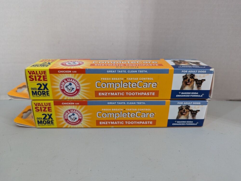 2 Arm & Hammer Complete Care Enzymatic Dog Toothpaste 6.2 oz Exp 9/27 -0125T19